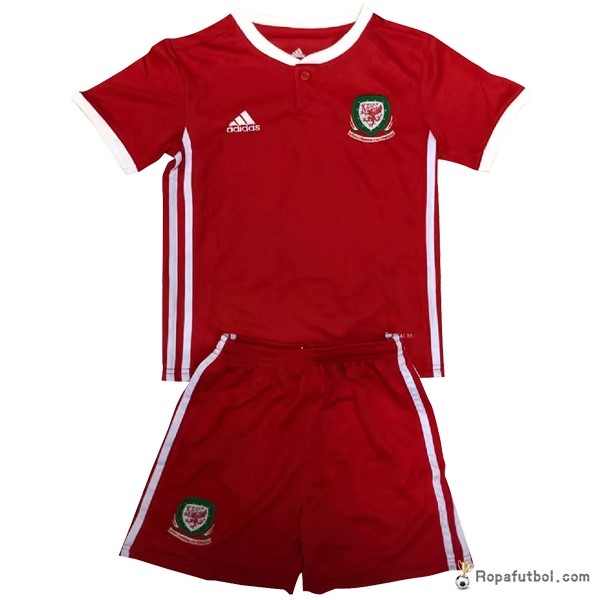 Camiseta Gales Replica Primera Conjunto De Niños 2018 Rojo